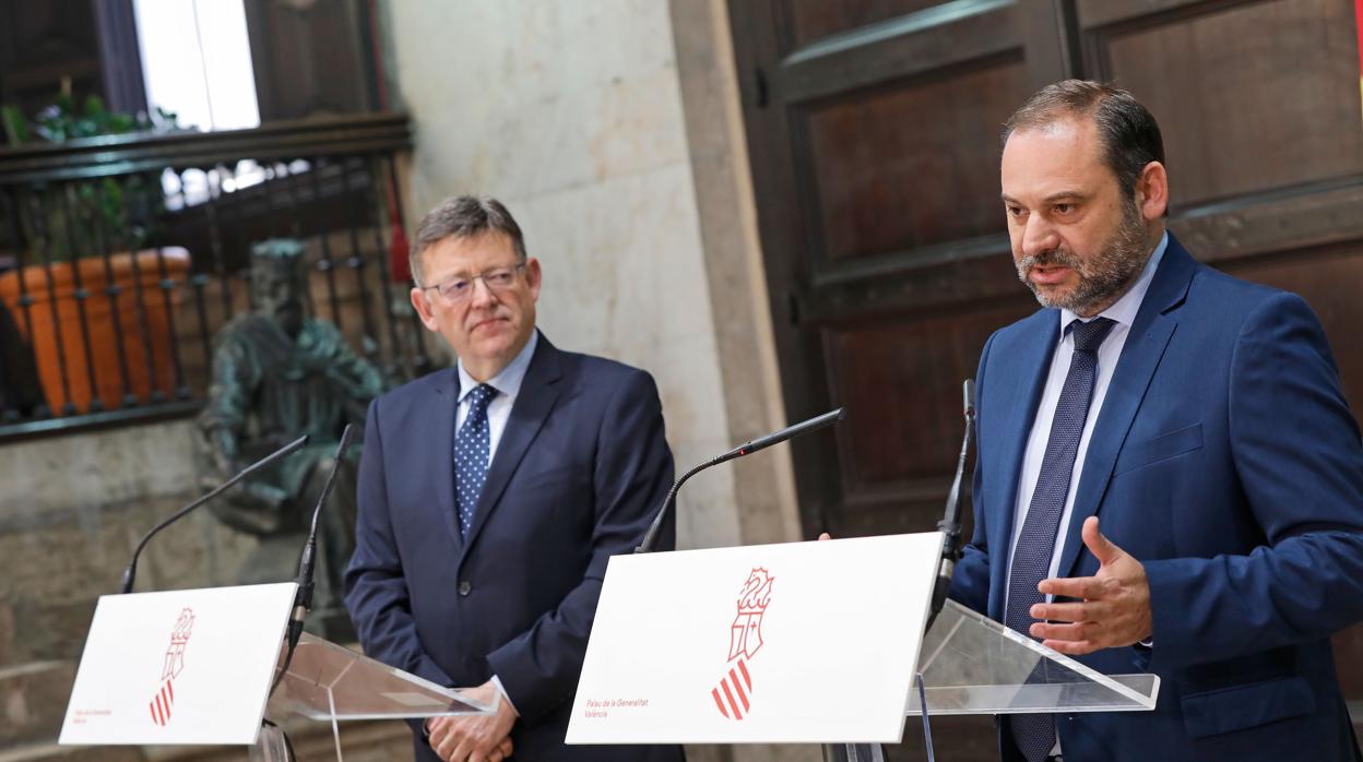 Imagen de Ximo Puig y José Luis Ábalos tomada el pasado mes de agosto