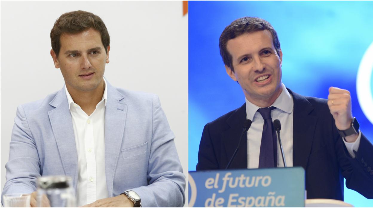 Albert Rivera (izd.) y Pablo Casado (dcha.)