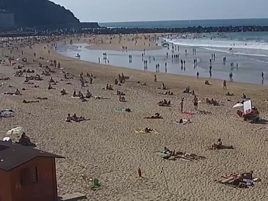 Playa de la Zurriola, en San Sebastián