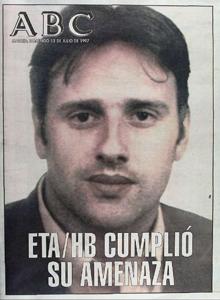 El domingo 13 de julio de 1997 ABC dedicaba su portada al asesinato de Miguel Ángel Blanco "ETA/HB cumplió su amenaza", tituló culpando no solo a la banda terrorista sino también a su brazo político.