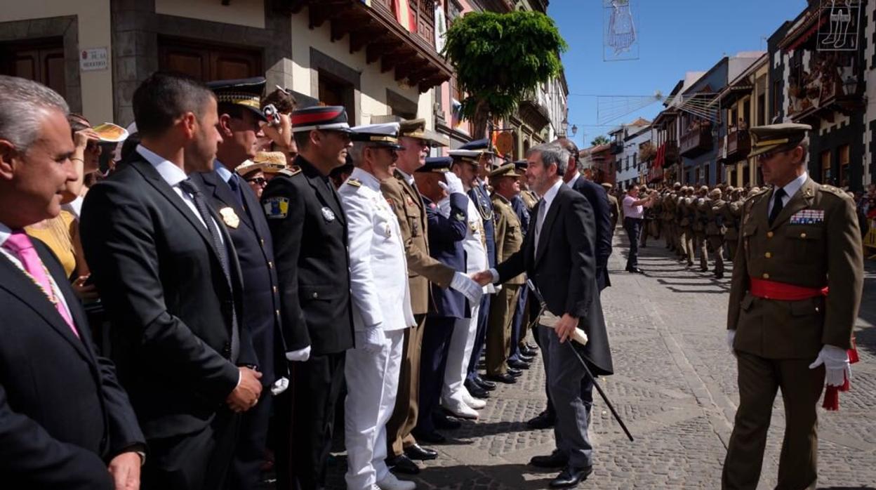 El presidente canario, Fernando Clavijo, el pasado ocho de septiembre en Teror