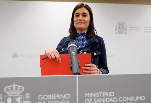 Carmen Montón, el día de su dimisión