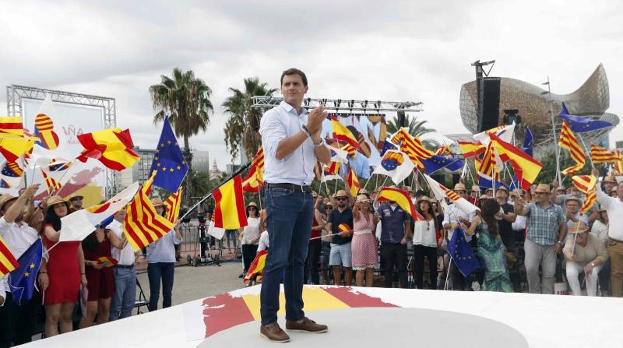 Albert Rivera, ayer, en un acto de España Ciudadana en Barcelona