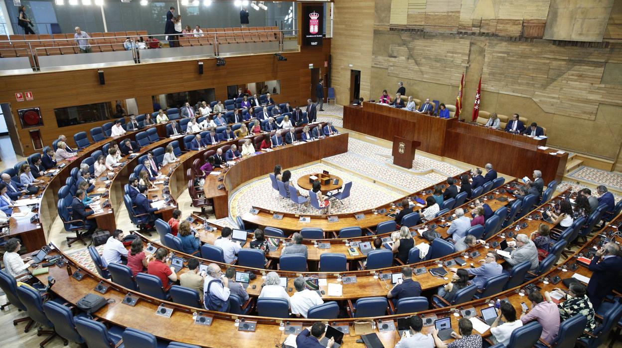 Hemiciclo de la Asamblea de Madrid, en Vallecas