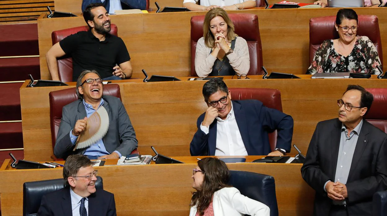 Bancada del PSPV en las Cortes Valencianas en el debate de política general
