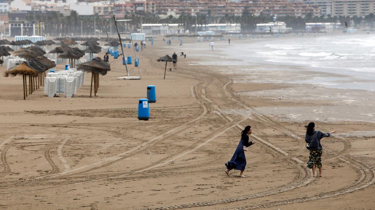 Imagen tomada este martes en la playa de Las Arenas de Valencia