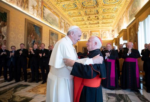 Imagen de la audiencia del Papa Francisco al cardenal Cañizares