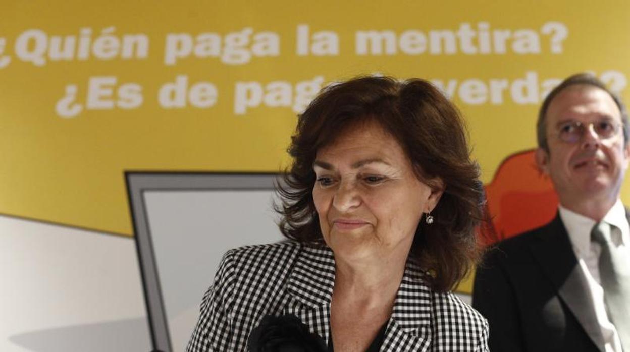 La vicepresidenta del Gobierno, Carrmen Calvo