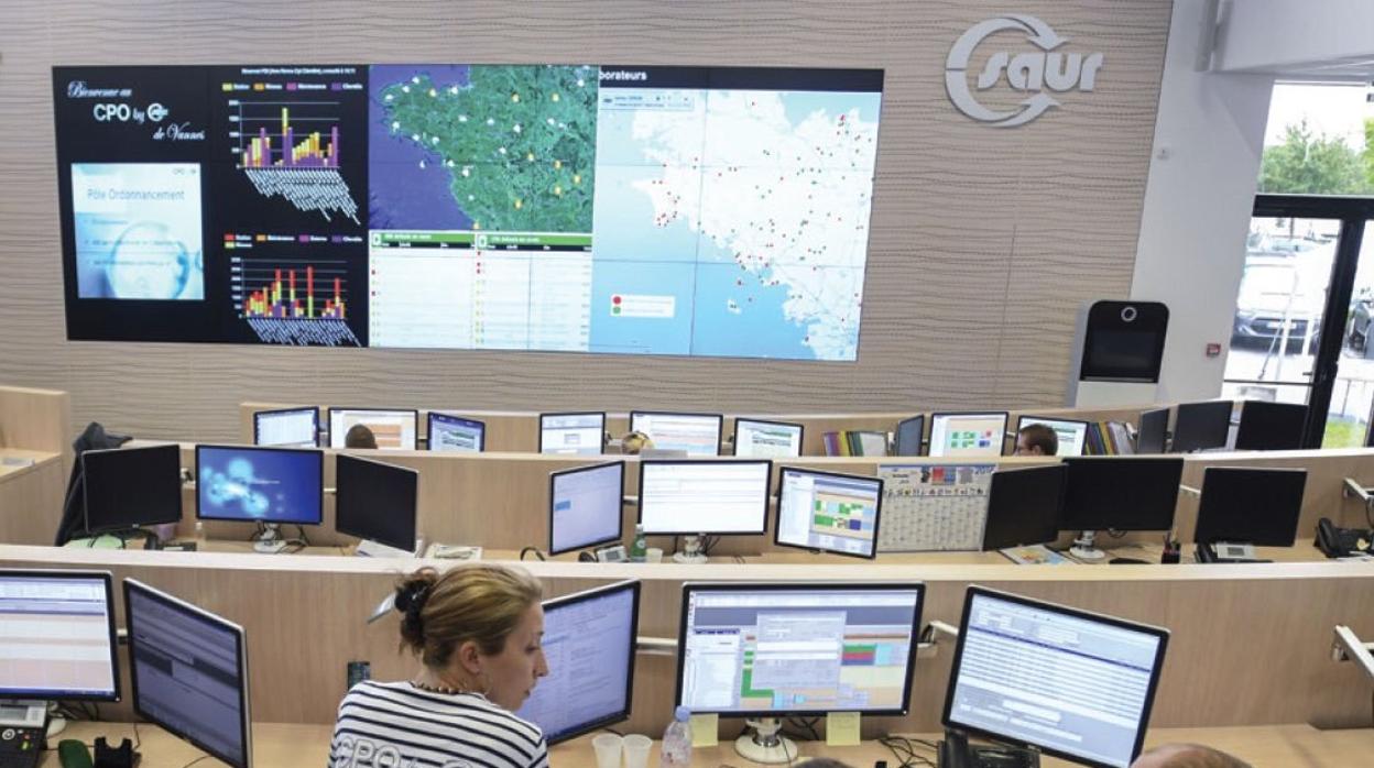 Centro de control en Francia de operaciones de Saur