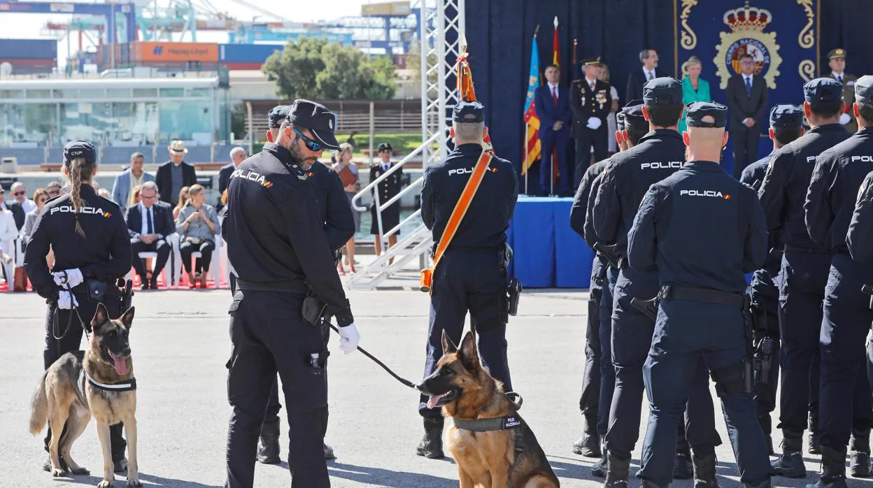 Imagen de la celebración del Día de la Policía Nacional en Valencia