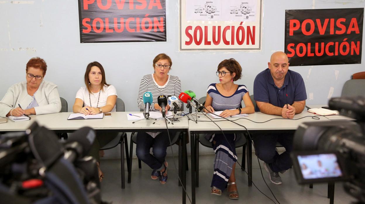 Miembros del comité de empresa del hospital, en rueda de prensa