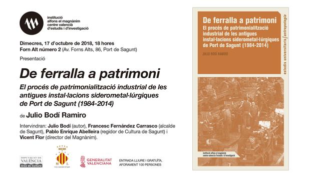 Presenten «De ferralla a patrimoni» un estudi sobre la reconversió cultural del Port de Sagunt