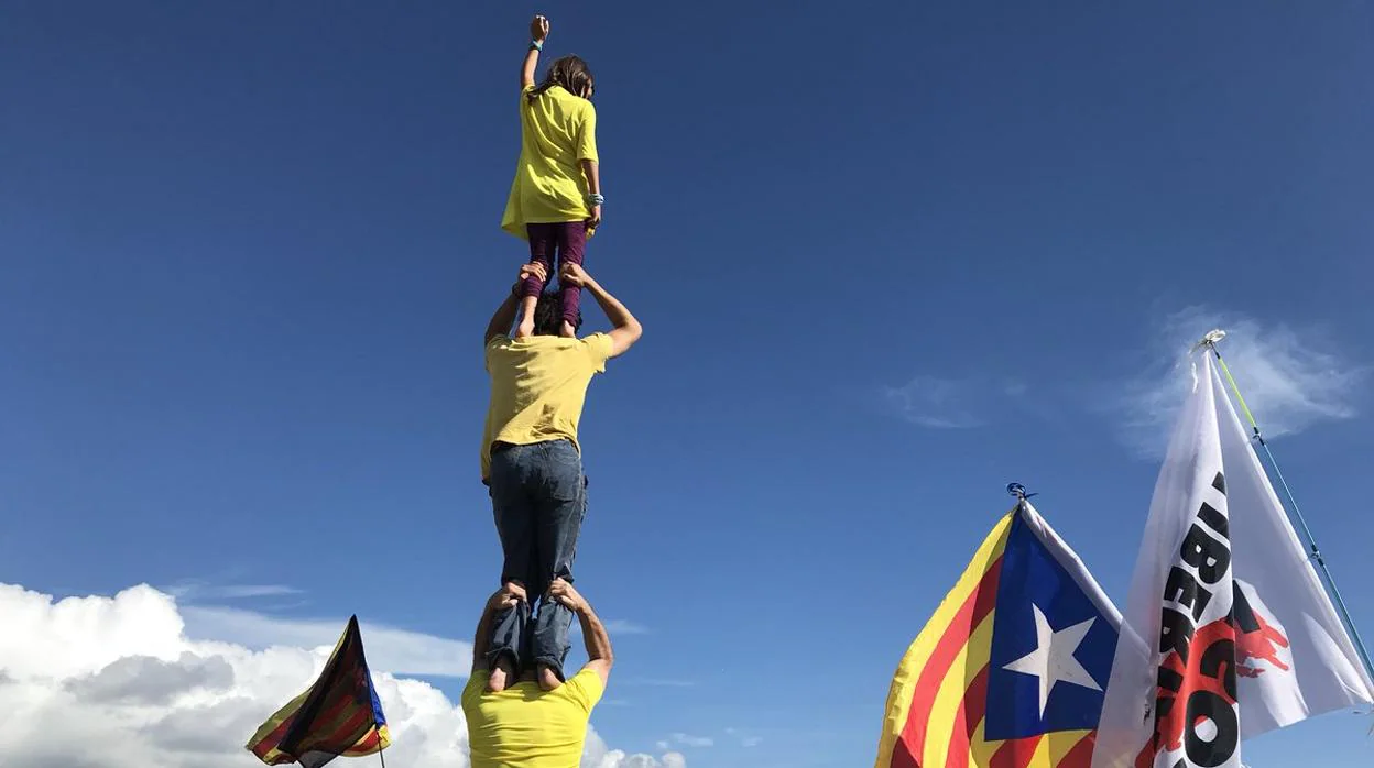 Imagen del acto difundida por la consellera de Cultura de la Generalitat de Cataluña, Laura Borrás