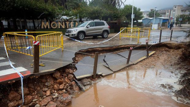 La gota fría se resiste a marcharse y causa estragos en el norte de Castellón