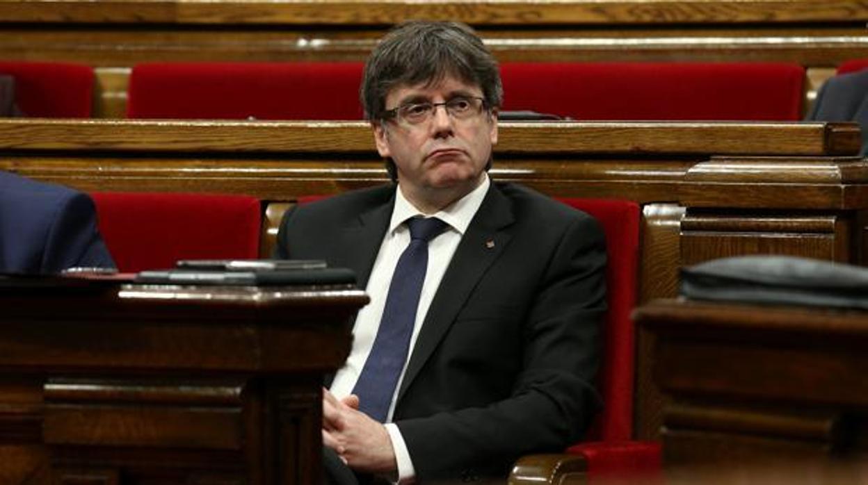 Carles Puigdemont en el Parlament, en una imagen de archivo