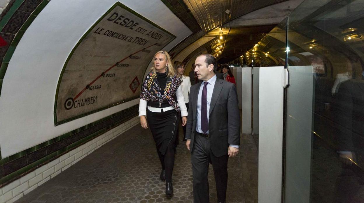 La consejera de Transportes, Rosalía Gonzalo, durante la presentación de la actividades del centenario de Metro