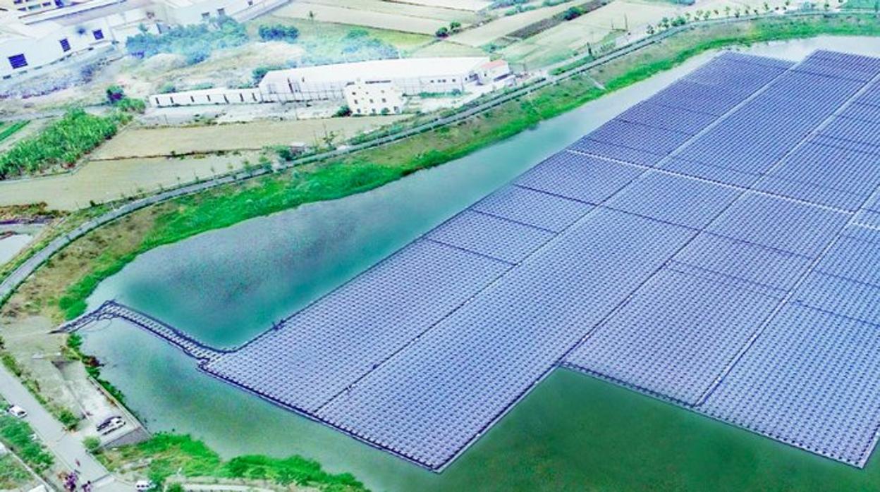 Planta fotovoltaica flotante de Huawei de 4MW en Taiwán