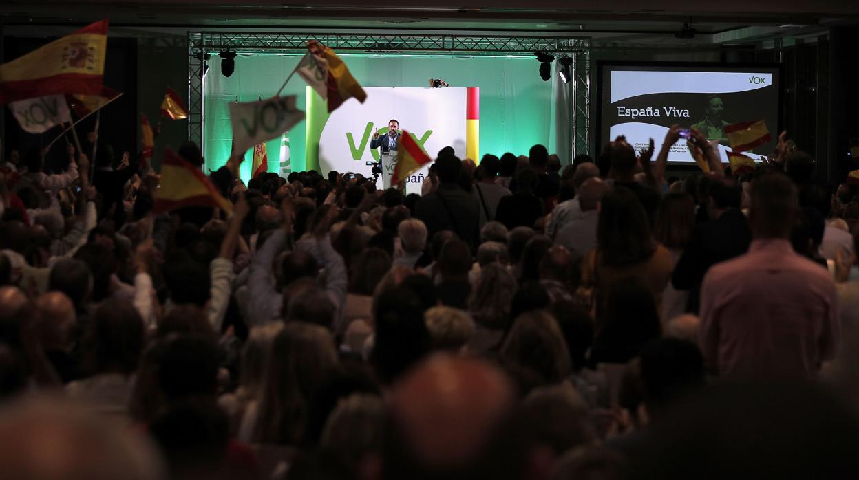 Imagen del acto celebrado por Vox este miércoles en Alboraia (Valencia)