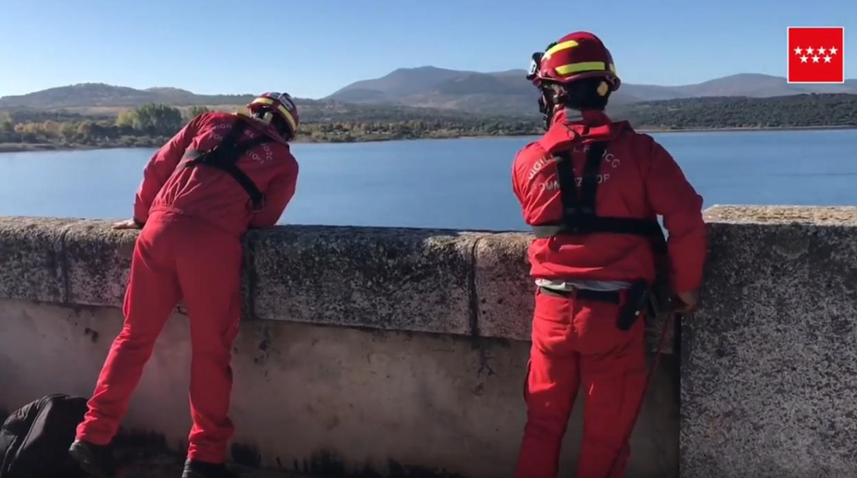 Efectivos de rescate trabajando en el simulacro de Riosequillo