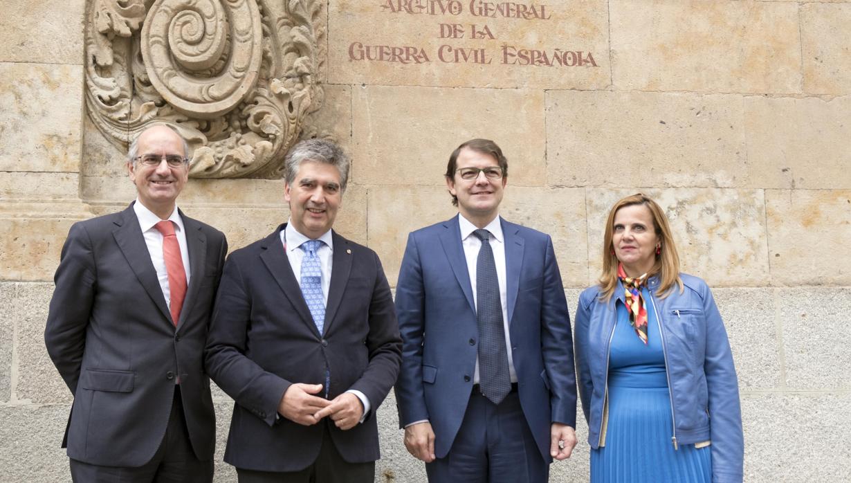 Javier Iglesias, Ignacio Cosidó, Alfonso Fernández Mañueco y Ester Brio