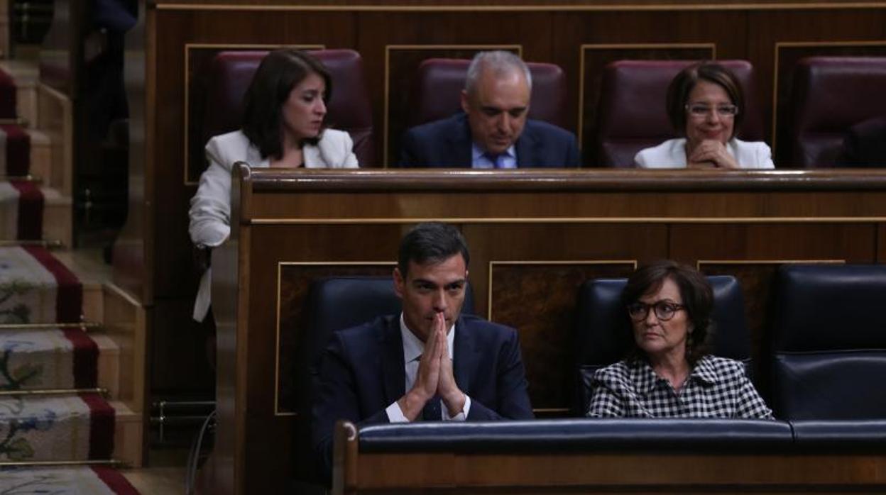 Sánchez, en el Pleno del Congreso del pasado miércoles