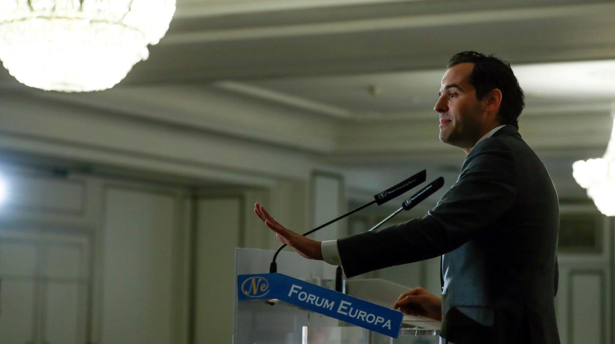 Ignacio Aguado durante su intervención en el Forum Europa