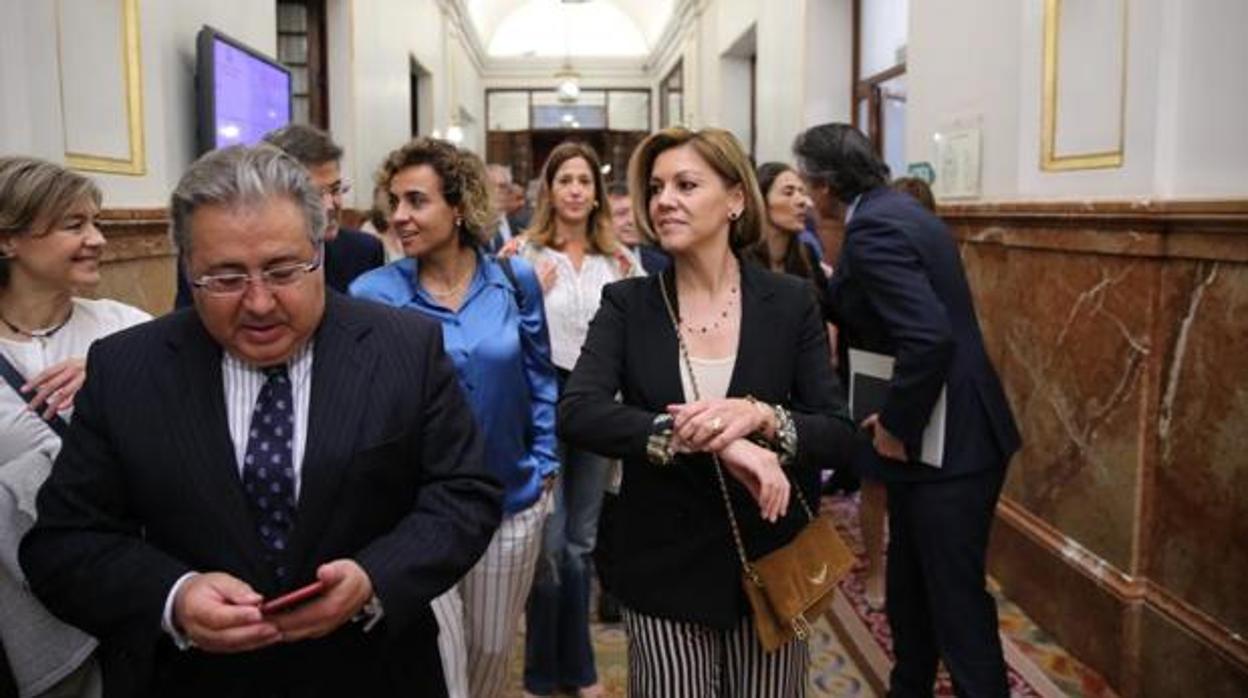 Tejerina, Zoido, Catalá, Montserrat y Cospedal, en una imagen de archivo