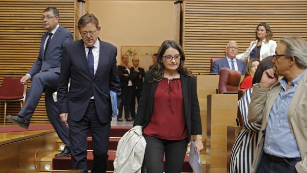 Podemos salva a Puig, Oltra, Zapatero, Ábalos y tres exministros de explicar la financiación de PSPV y Bloc