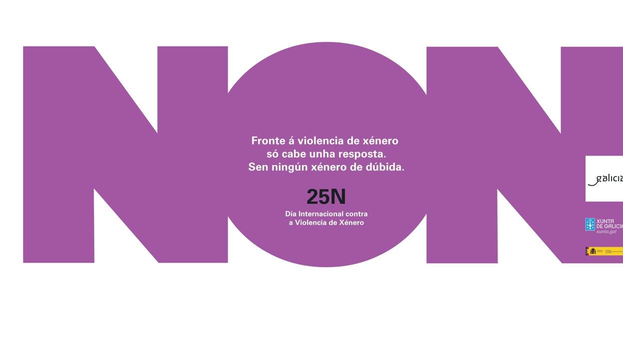 «Sin ningún genero de duda, no»: la Xunta lanza su cartel por el día contra la violencia machista