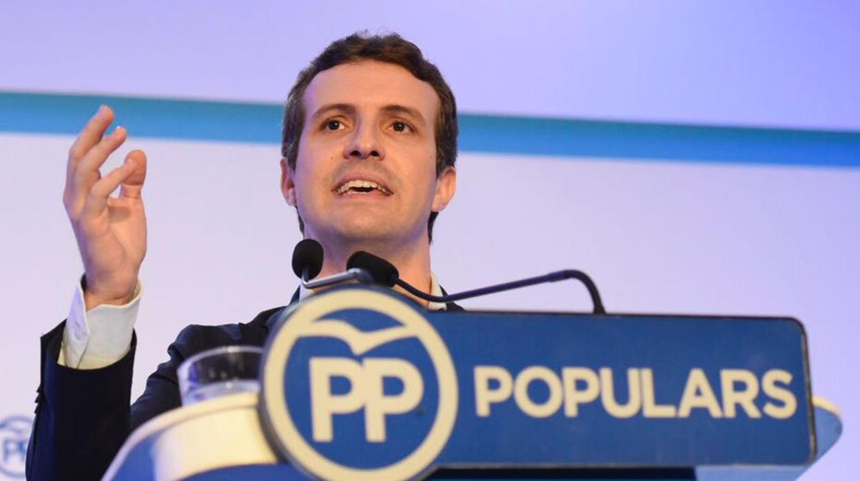 El líder del PP, este sábado en el congreso de los populares catalanes en Sitges (Barcelona)