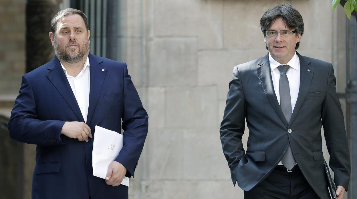 Oriol Junqueras y Carles Puigdemont