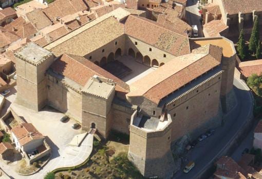 Vista aérea del castillo de Mora de Rubielos