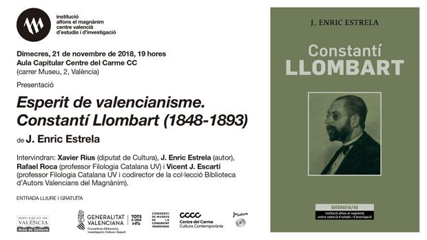 El Magnànim publica la primera biografia documentada de Constantí Llombart