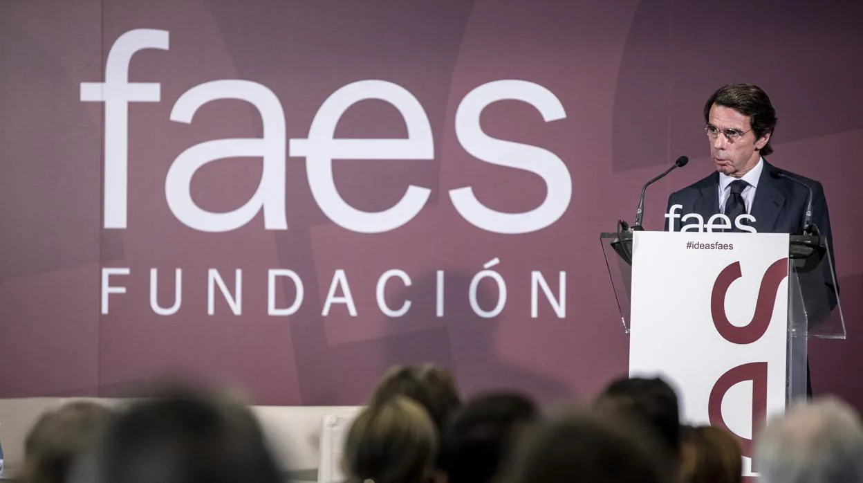 El expresidente del Gobierno José María Aznar clausura el tercer foro Ideas FAES, en el que se debate sobre la necesidad de una reforma fiscal y los problemas derivados del actual modelo de financiación autonómica