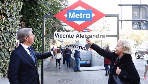 Vicente Aleixandre da nombre desde el sábado a una estación de Metro