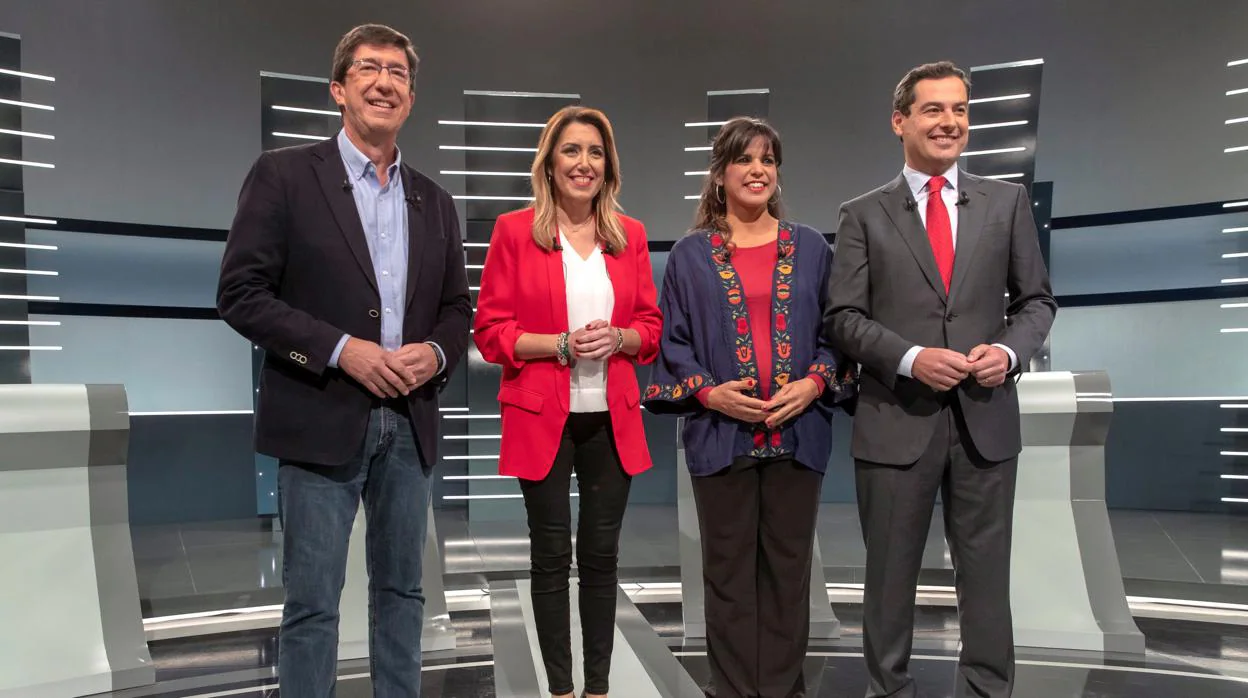 Los cuatro principales candidatos a la Presidencia de la Junta de Andalucía