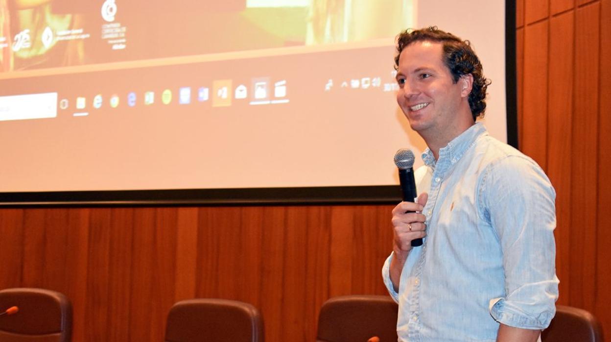 Florian Weins en un encuentro con estudiantes de la Universidad de La Laguna