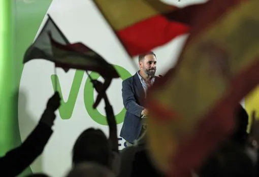 Imagen de Santiago Abascal tomada durante un acto de Vox en Alboraya (Valencia)