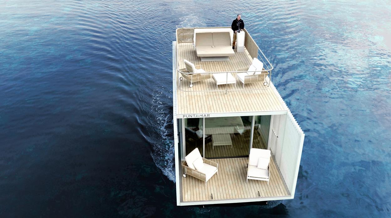 Imagen del prototipo de la casa flotante, ubicada en Denia (Alicante)