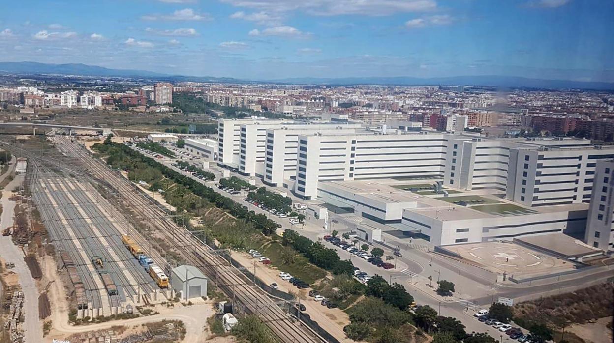 Imagen aérea del hospital La Fe de Valencia