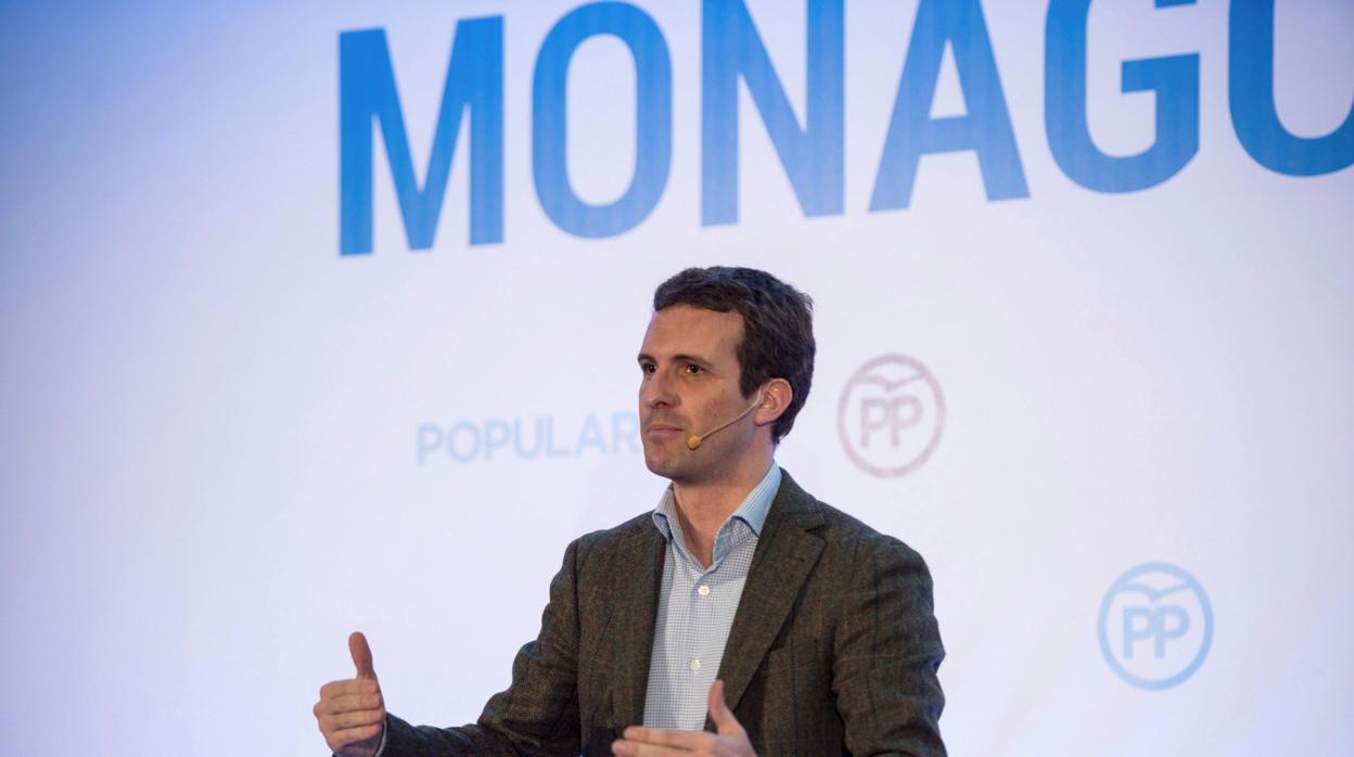 El líder del PP, Pablo Casado, ha participado en un acto sábado en Extremadura