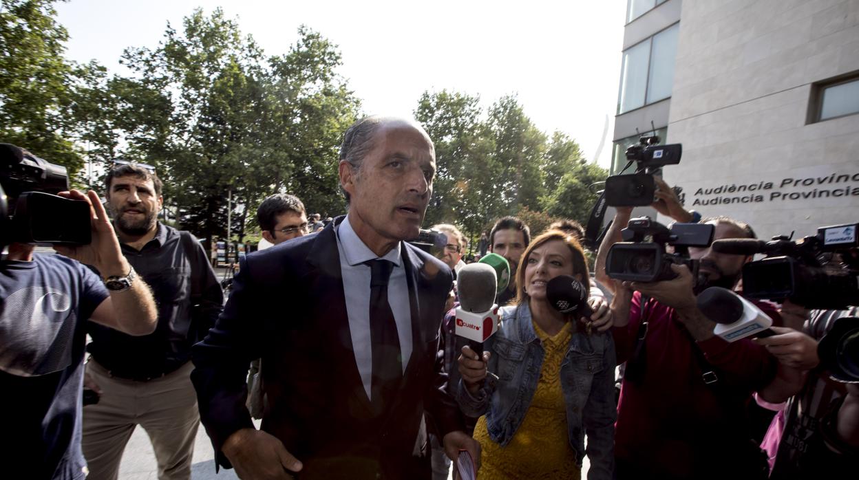 Francisco Camps, en la Ciudad de la Justicia de Valencia