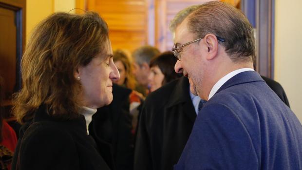 La ministra Ribera visita Aragón sin dar soluciones al cierre de la térmica de Andorra