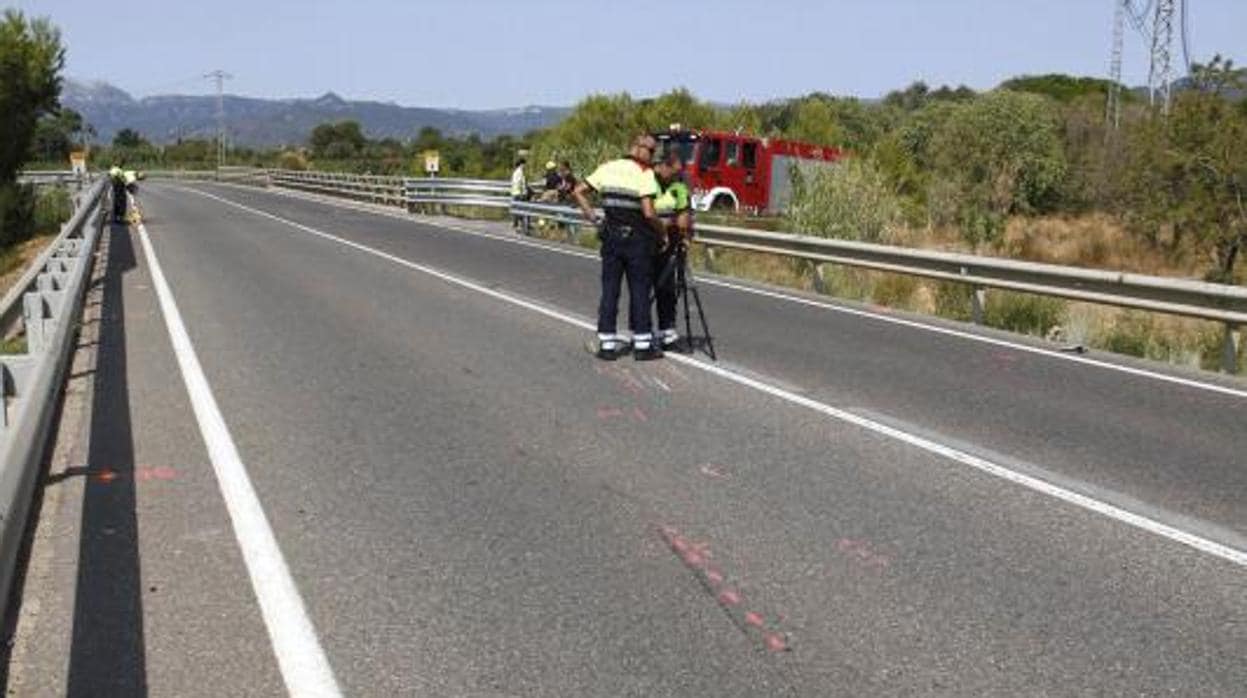 Mossos, el pasado verano tomando pruebas tras un accidente en Tarragona