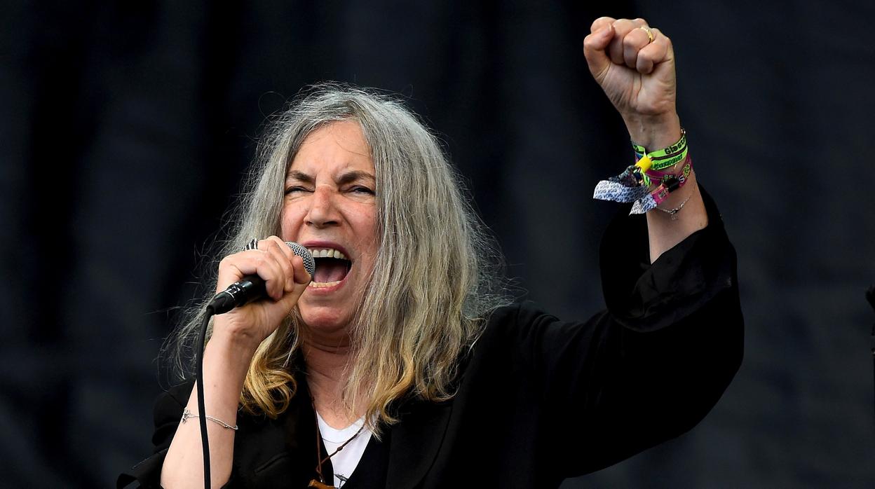 Patti Smith, durante una actuación en Glastonbury