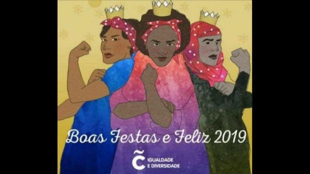 La polémica felicitación navideña feminista del Ayuntamiento de La Coruña con tres reinas magas