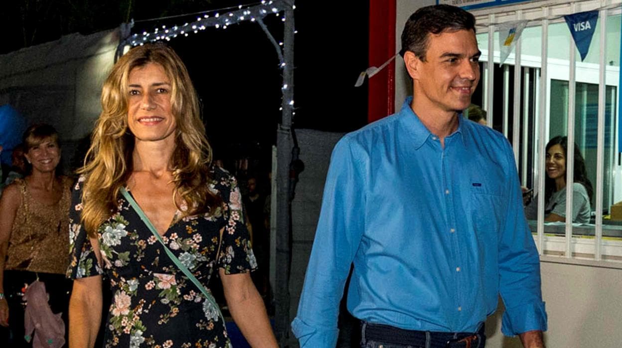 Pedro Sánchez junto a su mujer en el FIB de Benicasim el pasado mes de julio