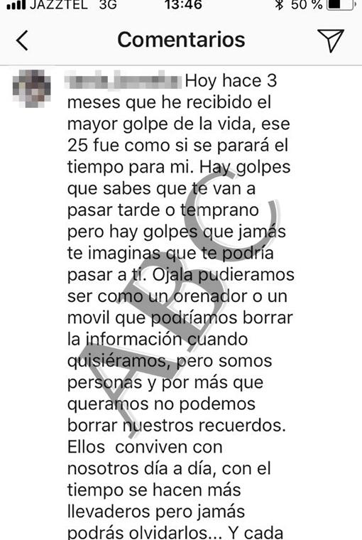 Primera parte del mensaje publicado por la chica a la que intentó raptar «El Chicle»