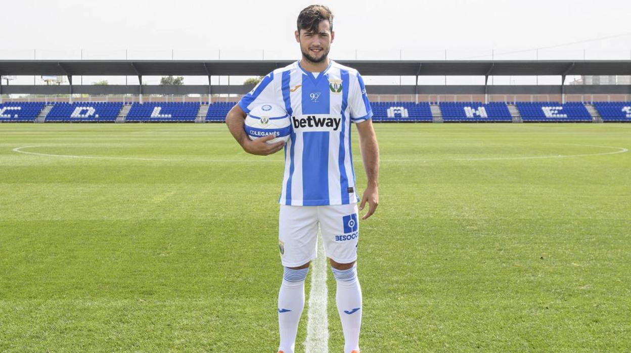 José Arnáiz, el verano pasado en su presentación como nuevo jugador del CD Leganés