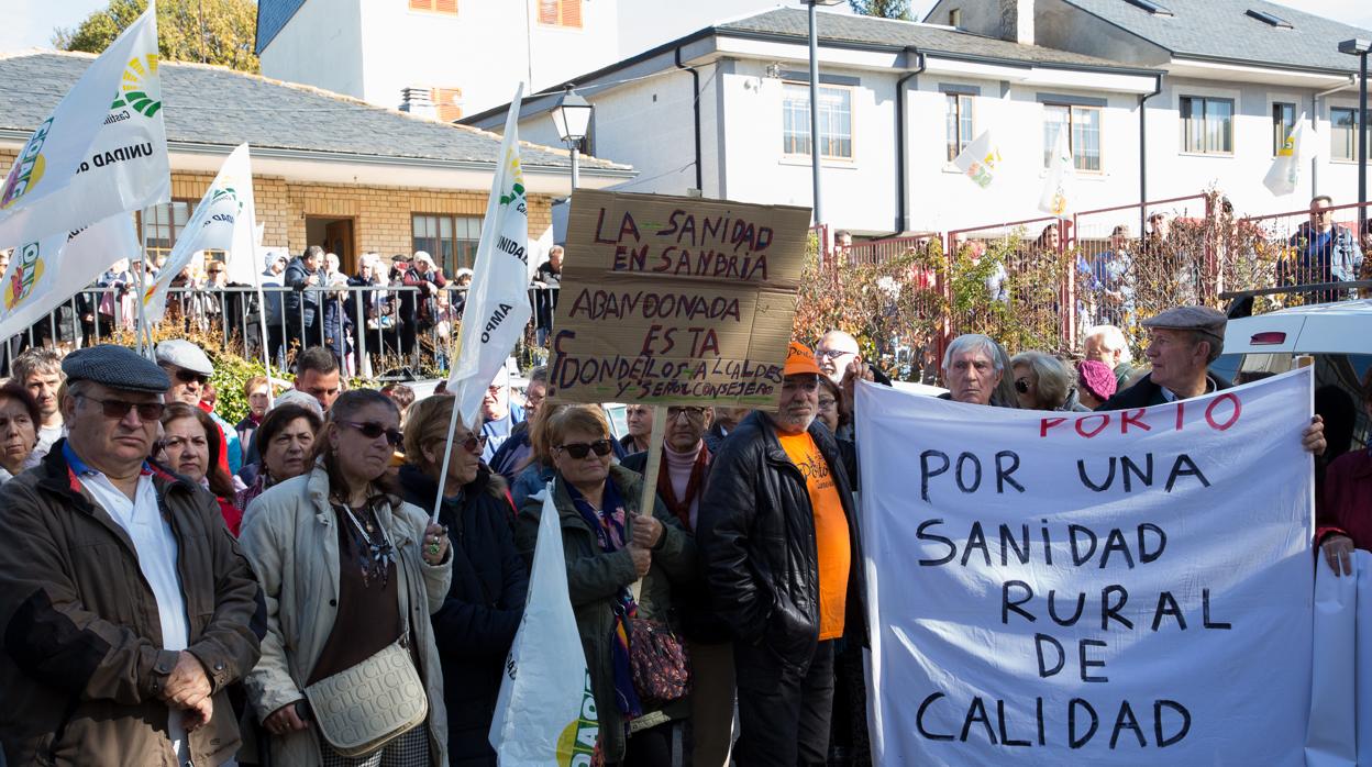 Manifestación para la mejora de la sanidad rural en Sanabria celebrada el pasado noviembre